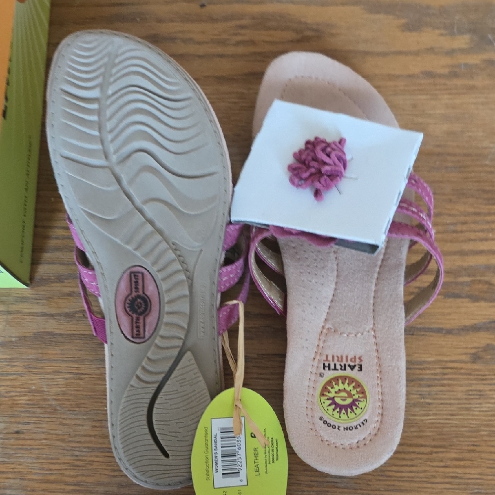 Earth Spirit Women's Fuchsia Braided Slide Sandals